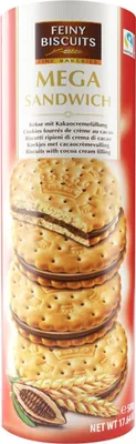 Produktbild von Feiny Biscuits Mega Sandwich Kekse mit Kakaocremefüllung