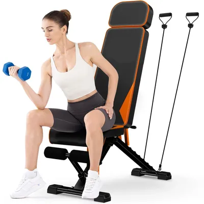 Produktbild von Halterbank – mit Widerstandsbändern – für Übungen – Sit-ups – verstellbar – für Ganzkörpertraining