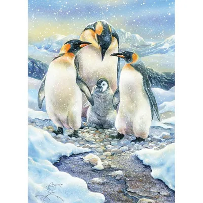 Imagen del producto de COBBLE HILL. Puzzle familiar de pingüinos. 350 piezas