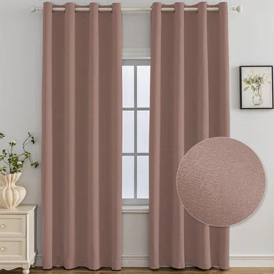 Image de Rideaux occultants Azomor Rosa avec isolation thermique pour le salon et la chambre à coucher