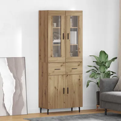 Produktbild von vidaXL Highboard 2 stk. Artisan-Eiche 69,5 x 34 x 180 cm Holzwerkstoff