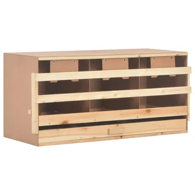 Immagine prodotto di Casetta Cova per Galline 3 Scomparti 96x40x45 cm Legno di Pino