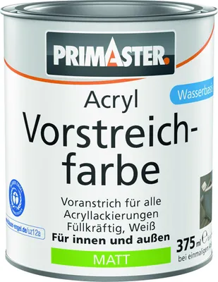 Produktbild von Primaster Acryl Vorstreichfarbe 375 ml weiß