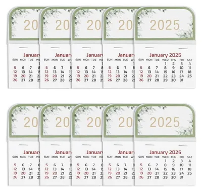 Immagine prodotto di Mini adesivi per il calendario 2025 - 10 pezzi, ideali per auto e laptop