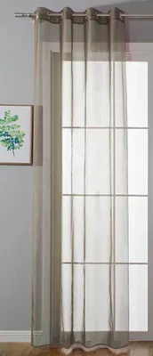 Produktbild von Ösenvorhang Transparent »Uni« Gardine HxB 225x140 cm Nougat Stores Vorhang Ösen Bleibandabschluß Wohnzimmer, 20332-cn