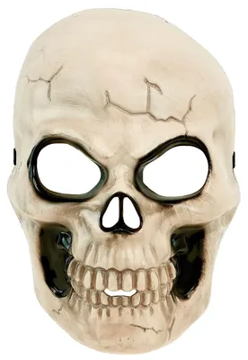 Produktbild von Halloween Maske "Totenkopf" | Knochenfarbe Schwarz
