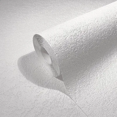 Obrázek produktu pro Unyqoos® Vliesová tapeta, bílá – struktura imitující omítku, rozměry 10,05 x 0,53 m, vhodná do obývacího pokoje, ložnice a kuchyně