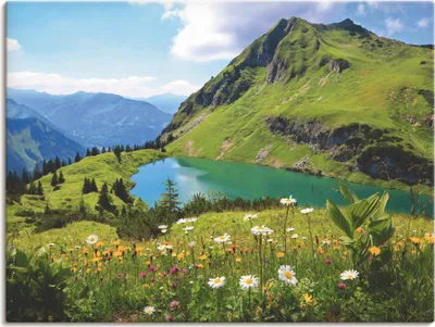Produktbild von ARTland Leinwandbild Seealpsee Größe: 80x60 cm