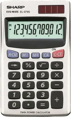Obrázek produktu pro Sharp EL-379SB, Kapsa, Jednoduchá kalkulačka, 12 číslice/číslic, 1 řádky, Baterie, Bílá