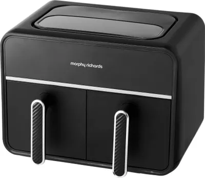 Zdjęcie produktu dla Podwójna frytkownica na gorące powietrze, MORPHY RICHARDS, 7,2 l, 2 szuflady, 1500 W, interfejs dotykowy, 14 zaprogramowanych przepisów