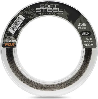 Image de Fox Soft steel Fleck camo Leader 45lb 100m