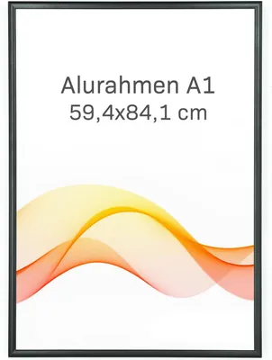 Produktbild von RAWWEST.BIS Alu Bilderrahmen 59,4x84,1 cm - mit Plexi Rahmen für Bilder und Poster, Schwarz