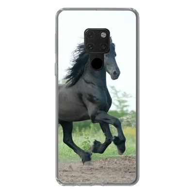 Produktbild von MuchoWow® Handyhülle Schutzhülle Hülle für Huawei P40 Lite Pferd - Schwarz - Natur Silikon Softcase Handy Hülle - Handy