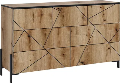 Productafbeelding van Dressoir Vicco Hatto Eiken 139.8 x 80.2 cm met 7 lades, Model 56524