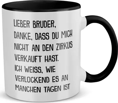 Produktbild von 22Feels Grosser Bruder Geschenk Geburtstag Weihnachten Geschwister Tasse Jungs Männer Haferl Teenager Bruderherz (Weiss-Schwarz)