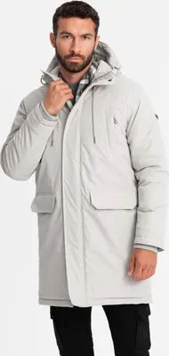Zdjęcie produktu dla Ombre Clothing Parka męska Jabalah kremowa M