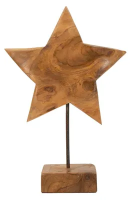 Obrázok produktu pre Sôcha z teakového dreva, hnedá, rozmery 28x12x42 cm, dizajnér Mauro Ferretti