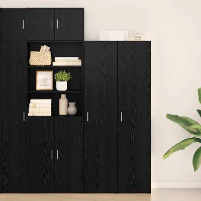 Productafbeelding van Maison Exclusive - Hoge kast, zwarte eikenlook, 40 x 42,5 x 185 cm
