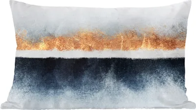 Produktbild von MuchoWow® Zierkissen Sofakissen Wohnzimmer Dekokissen 60x40 cm Gold - Abstrakt - Design - Kopfkissen - Polster mit Foto