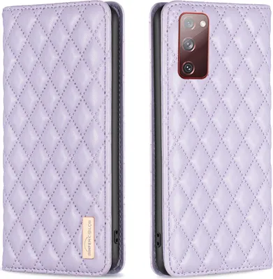 Image de Galaxy S20 FE Housse, élégant style book flip cuir porte-cartes Housse avec support pour Samsung Galaxy S20 FE 5G Violet