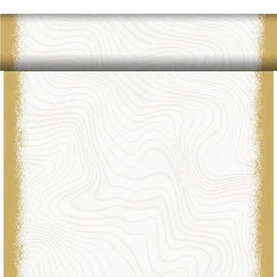 Produktbild von Duni Bio Dunicel Tischläufer Tete a Tete Sparkly White 0,4 x 24m