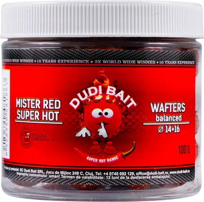 Produktbild von Wafters Dudi Bait Mister Red Super Hot 14mm-16mm 100g Hakenkugeln