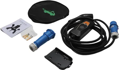 Image de Chargeur de véhicule électrique de type 2, 7 kW, réglable jusqu'à 32A, borne murale mobile triphasée de 5 mètres avec contrôle via application