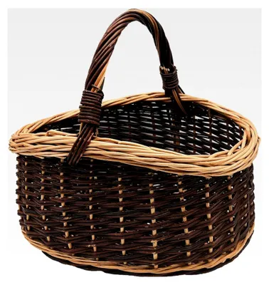 Produktbild von Einkaufskorb aus Rattan, geflochten, 41/33/21(38) cm