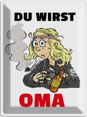 Produktbild von vianmo Blechschild 40x30 cm Du wirst OMA Spruch Zitat
