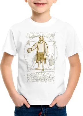 Produktbild von style3 Vitruvianischer Dude Kinder T-Shirt lebowski bowling bowler big