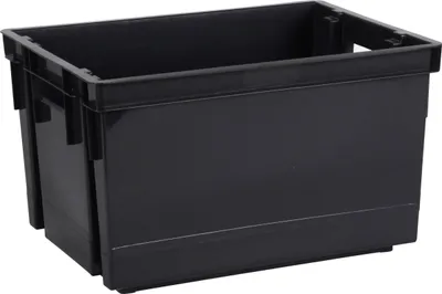 Produktbild von EDA Lagerkiste 20L - schwarz - Kunststoff - 39x29x23cm - stapelbar