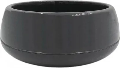 Image de Sierpotten Lot de 3 pots de fleurs bas anthracite avec système de drainage, 0,86 L, modernes et minimalistes