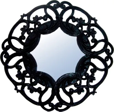 Produktbild von Casa Padrino Spiegel / Wandspiegel Schwarz Ø 100 cm - Art Deco Möbel
