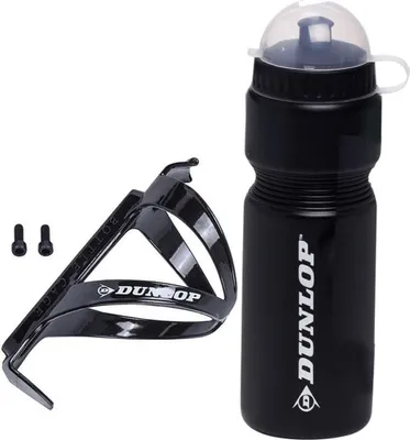 Produktbild von Dunlop Bicycle Bidon 750ml mit Korb Schwarz