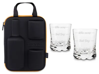 Productafbeelding van Who Cares whiskygeschenkset met 2 glazen