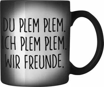 Produktbild von Trendation - Beste Freunde Farbwechsel Zauber-Tasse Geschenk Beste Freundin Freund Karabiner Farbwechsel Zauber-Tasse Edelstahl Geschenkidee Allerbeste BFF Freundin Spruch Geburtstag Freundinnen (Schwarz)