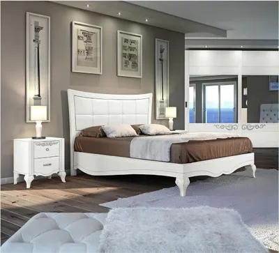 Produktbild von Schlafzimmer Bett Nachttisch Betten Doppel Holz Designer Modern Neu Set 3tlg