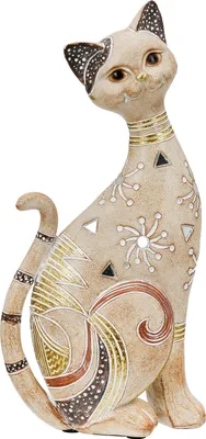 Image de Gilde Figur, Katze, "Kimba", Kunstharz, hellbraun, VE 3, L. 10 cm, B. 11 cm, H. 23 cm