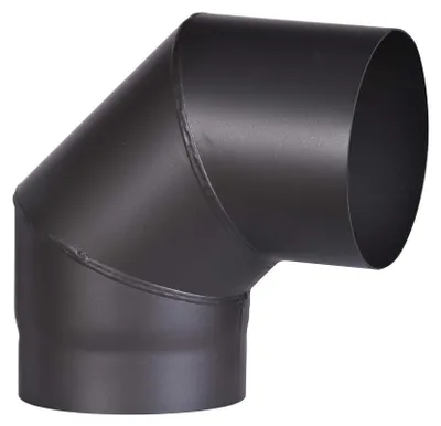 Productafbeelding van FIREFIX R180/BO: Ovenbuigstuk van staal (rookkanaal) met een dikte van 2 mm, verkrijgbaar in een diameter van 180 mm