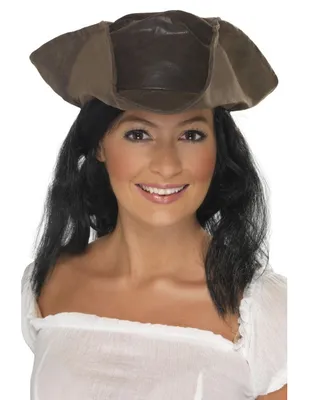 Produktbild von Piratenhut Leder look Pirat Hut Seeräuberhut Seeräuber