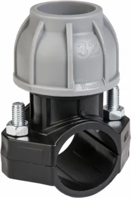Produktbild von PE Anbohrschelle mit Schlauchverbinder für PE-Rohre 32 / 20 mm
