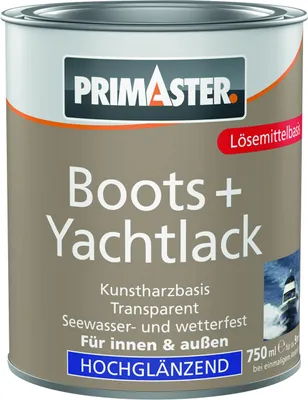 Produktbild von Primaster Boots + Yachtlack 750 ml farblos hochglänzend