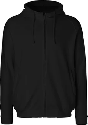 Produktbild von Neutral O63401 | Herren Hoodie with Hidden Zip / 100% Fairtrade Baumwolle - Farbe: Black - Größe: S