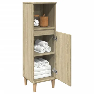 Produktbild von "im Sonderangebot"Badkommode/Badschrank Modernes Design - Badezimmerschrank Badmöbel - Sonoma-Eiche 30x30x100 cm Holzwerkstoff DEMöbel 6071498