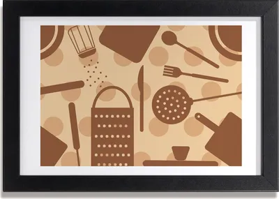Produktbild von Bild 30x20 MDF-Rahmen, Wandkunst Küchengeräte