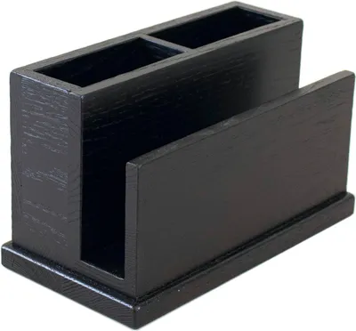 Produktbild von Besteckbehälter mit Serviettenhalter, Höhe: 130 mm, Länge: 220 mm, schwarz