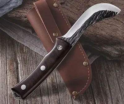 Produktbild von Küchen u. Outdoor-Messer gebogene Klinge scharf klein und handliches Kräutermesser
