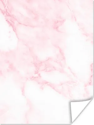Produktbild von MuchoWow® Poster Marmor - Weiß - Rosa - Chic - Marmoroptik 90x120 cm - Wohnzimmer