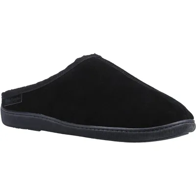 Image de Hush Puppies - Pantoufles pour homme "Ashton", daim FS8580 (43 EU) (Noir)