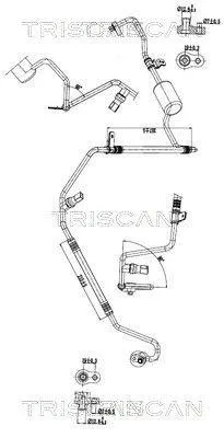 Produktbild von TRISCAN Hochdruckleitung und Niederdruckleitung Klimaanlage Hochdruckleitung 9010 81007 für TESLA Model S (5YJS)
